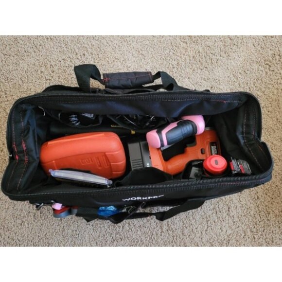 14-inch Tool Bag, Multi-pocket Tool Organizer with Adjustable Shoulder Strap - Picture 2 of 2